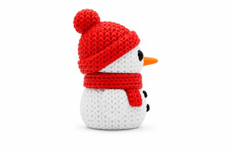 Dekoratif Kırmızı Bereli Kardan Adam Figürü | Sevimli Masaüstü ve Raf Süsü