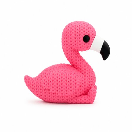 Dekoratif Pembe Flamingo Figürü | Örgü Dokulu Masaüstü Süsü |