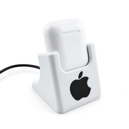 AirPods Şarj Standı Masaüstü Kulaklık Kutusu Standı Dekoratif Organizer Sert Plastik Beyaz Tasarım