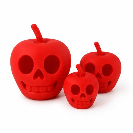 3'lü Halloween Dekoratif Kuru Kafa Elma Süs Seti 🍎💀 Masa, Raf ve Parti Dekoru | Cadılar Bayramı