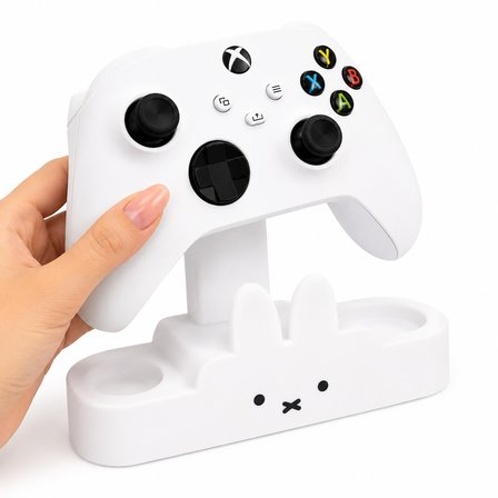 Sevimli Tavşan Tasarımlı Oyun Kumandası Standı 🎮🖤 Masaüstü Düzenleyici 🕹️ Modern Tasarım