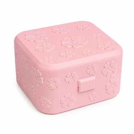 Çiçek Desenli Takı Organizer Kutusu 💍 Küpe Yüzük Kolye Saklama Kutusu 🎀 Bölmeli Kapaklı Mini