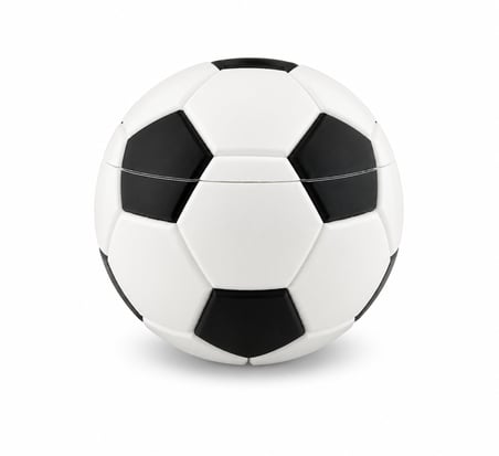 Futbol Topu Tasarımlı Kase | Kapaklı Atıştırmalık ve Patlamış Mısır Kasesi | Çok Amaçlı Sunum Kasesi