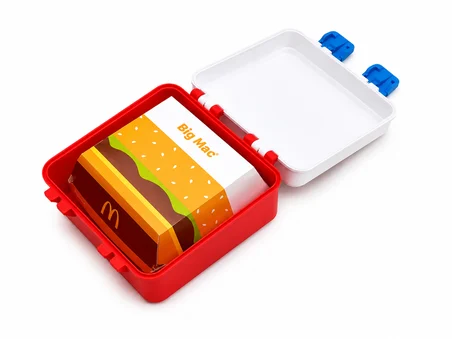 Fast Food Taşıma Kutusu Hamburger Saklama Kabı Büyük Boy Beslenme Kutusu Hamburger Taşıma Kabı