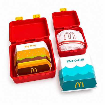 2'li Fast Food Saklama Kutusu Seti | Küçük + Büyük Boy Beslenme Kutusu | Çift Mandallı Taşınabilir