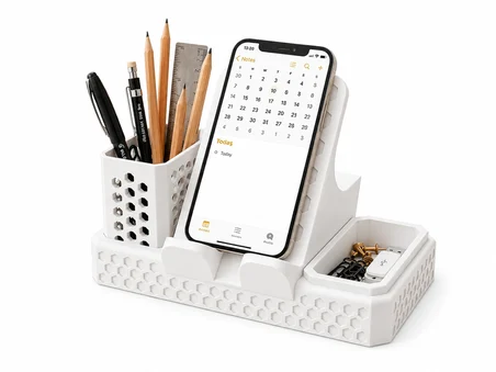 Masaüstü Telefon Standı ve Kalemlik Organizer | Çok Amaçlı Masa Düzenleyici | Telefon Tutucu |
