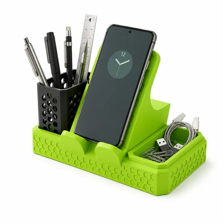 Masaüstü Telefon Standı ve Kalemlik Organizer | Çok Amaçlı Masa Düzenleyici | Telefon Tutucu |