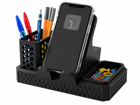 Masaüstü Telefon Standı ve Kalemlik Organizer | Çok Amaçlı Masa Düzenleyici | Telefon Tutucu |