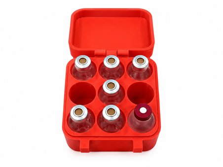 9 Bölmeli 10 ML Şişe Saklama Kutusu 🧴 Kapaklı Çok Amaçlı Düzenleyici Kutu 💼 Güvenli Şişe Organizeri