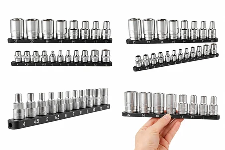 E5–E16 & E10–E24 Lokma Düzenleyici Duvar Askısı 🔩 Torx Lokma Organizeri 🏠 Atölye ve Garaj Düzenleme Aparatı