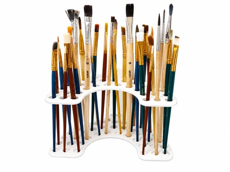 3 Parça Ergonomik Fırça Standı 🖌️ Çok Bölmeli Masaüstü Fırça Düzenleyici Organizer – Renk Seçenekli