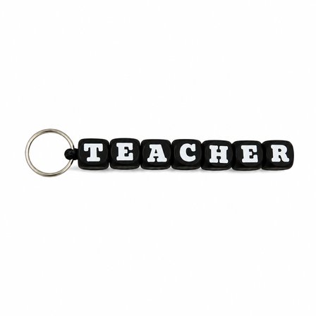 Teacher Yazılı Anahtarlık 🔑 Öğretmen Temalı Çanta Anahtarlığı Dekoratif Harf Tasarımlı Anahtarlık