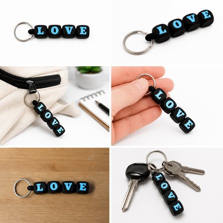 LOVE Yazılı Anahtarlık 💙 Harf Tasarımlı Dekoratif Anahtarlık 🔑 Çanta ve Anahtar Aksesuarı 🎒