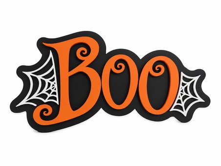 Cadılar Bayramı "BOO" Dekoratif Masa ve Raf Süsü | Halloween Temalı Dekor | Parti ve Ev Süsleme 