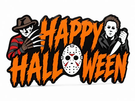 Happy Halloween Dekoratif Masa ve Duvar Süsü | Cadılar Bayramı Parti Dekoru |