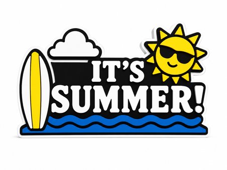Summer Time Dekoratif Masa ve Raf Süsü | Yaz Temalı Dekor | Tropikal Ev ve Ofis Süsü |