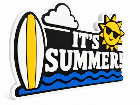 Summer Time Dekoratif Masa ve Raf Süsü | Yaz Temalı Dekor | Tropikal Ev ve Ofis Süsü |