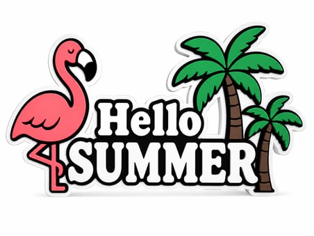 Hello Summer Dekoratif Masaüstü Yazısı – Yaz Temalı Dekoratif Süs – Ofis, Ev ve Parti Dekoru