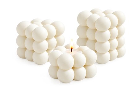 3'lü Modern Mumluk Seti | Dekoratif Tealight Mumluk | Minimal Tasarım Masa ve Salon Dekoru |