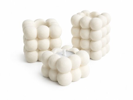 3'lü Modern Mumluk Seti | Dekoratif Tealight Mumluk | Minimal Tasarım Masa ve Salon Dekoru |