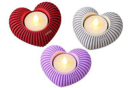 3'LÜ KALPLİ DEKORATİF MUMLUK SETİ | MODERN TEALIGHT MUM TUTUCU | KALP TASARIMLI ŞAMDAN SETİ 
