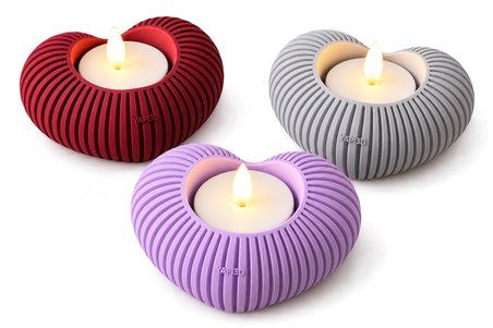 3'LÜ KALPLİ DEKORATİF MUMLUK SETİ | MODERN TEALIGHT MUM TUTUCU | KALP TASARIMLI ŞAMDAN SETİ 