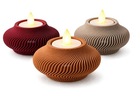 3 lü Sett MODERN DEKORATİF MUMLUK | TEALIGHT MUM TUTUCU | ŞIK MASAÜSTÜ ŞAMDAN | EV DEKORASYONU |