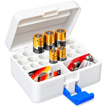Mini Pil Saklama Kutusu | 12 Adet AA + 8 Adet AAA + 2 Adet Düğme Pil Kapasiteli | Taşınabilir 
