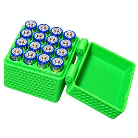 YAPI3D AA Battery Storage Box 16 Kapasiteli Pil Saklama Kutusu Düzenleyici Pil Koruma Kutusu