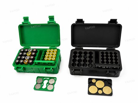 YAPI3D Çok Amaçlı Pil Saklama Kutusu – AA AAA Düğme Pil Organizer – Pil Düzenleyici – Kilitli Pil
