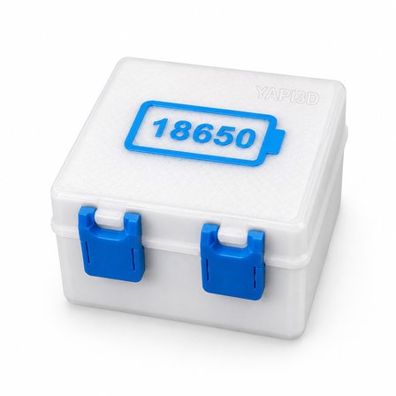 YAPI3D 18650 Battery Storage Box 20 Kapasiteli – 18650 Pil Saklama Kutusu – Kilitli Pil Düzenleyici