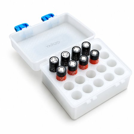 YAPI3D 18650 Battery Storage Box 20 Kapasiteli – 18650 Pil Saklama Kutusu – Kilitli Pil Düzenleyici