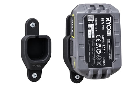 Ryobi 18V ONE+ Battery Wall Mount – 18V ONE+ Batarya Duvar Askı Aparatı, Akü Tutucu, Duvar 