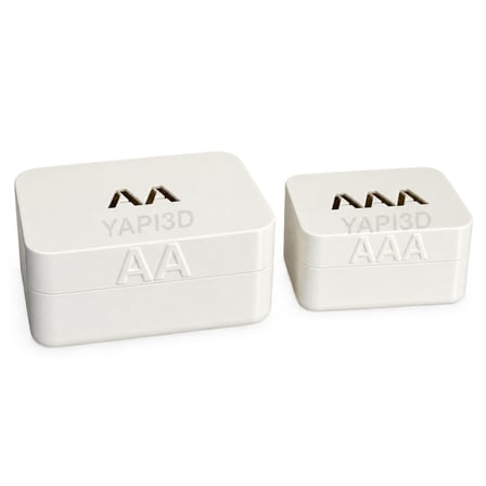 YAPI3D AA AAA Pil Saklama Kutusu İkili Set Pil Düzenleyici Organizer Şarjlı ve Standart Piller 