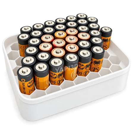 YAPI3D AA AAA Pil Saklama Kutusu İkili Set Pil Düzenleyici Organizer Şarjlı ve Standart Piller 