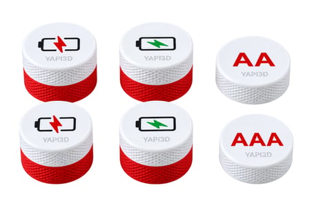 YAPI3D AA AAA Pil Saklama Kutusu 6'lı Set 3 Adet AA 3 Adet AAA Pil Organizer Düzenleyici Muhafaza ve Taşıma Kabı