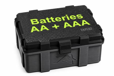 YAPI3D AA AAA Pil Saklama Kutusu Pil Organizer Düzenleyici Muhafaza ve Taşıma Kabı Bölmeli Pil Kutusu