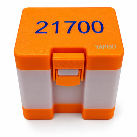 YAPI3D 21700 Pil Saklama Kutusu 6'lı Kapasiteli 21700 Pil Organizer Düzenleyici Muhafaza ve Taşıma Kutusu