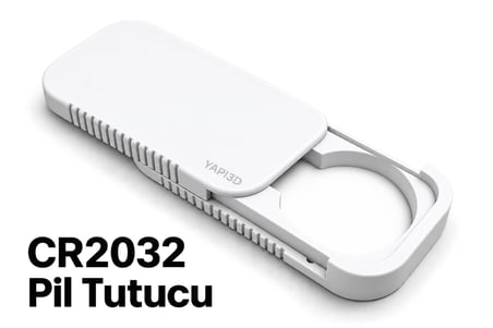 YAPI3D CR2032 Pil Saklama Kutusu Düğme Pil Organizer Muhafaza Kabı CR2032 Pil Tutucu Koruyucu Saklama Kutusu