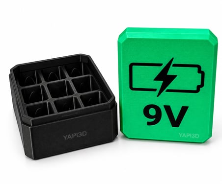 YAPI3D 9V Pil Saklama Kutusu 9V Pil Organizer Düzenleyici Muhafaza Kabı Kapaklı Pil Kutusu