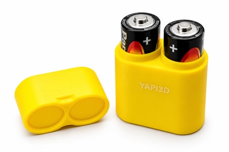 YAPI3D AA Pil Saklama Kutusu – AA Pil Organizeri, Kapaklı AA Pil Muhafaza Kabı, Taşınabilir Pil Saklama 