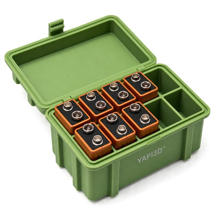 9V Pil Saklama Kutusu Kapaklı 9 Volt Pil Kutusu 6'lı Pil Organizer 9V Pil Taşıma Kutusu Düzenleyici