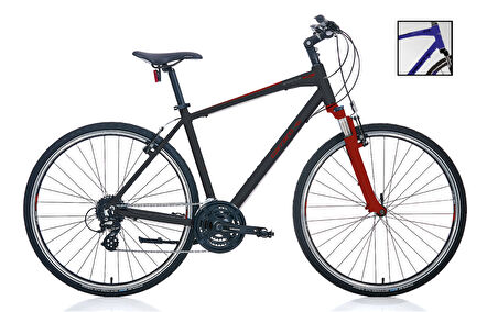 Carraro Sportive 224 28 Jant V Fren Şehir Bisikleti (Manyetik Mavi-Siyah-Gümüş)