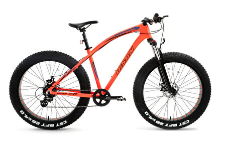 Bisan Savage Ft1 26 Jant Fat Bike Deore (Neon Turuncu Mavi)