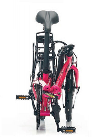 Carraro Flexi 106 20 Jant V Fren Katlanır Bisiklet (Lime Yeşil Siyah Kırmızı)