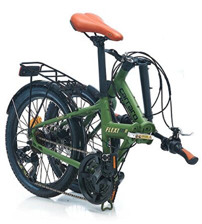 Carraro Flexi 121D 20 Jant Md Katlanır Bisiklet (Mat Haki Yeşil Siyah)