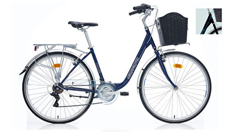 Carraro Julio 28 Jant V-Fren Şehir Bisikleti (Mat Siyah-Mavi)