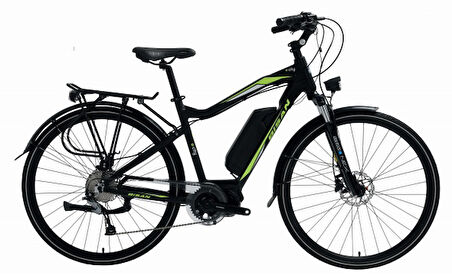 Bisan E-City 28 Jant Hd Elektrikli Bisiklet (Siyah Yeşil)
