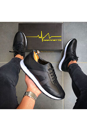 Hakiki Deri Siyah Günlük Erkek Ayakkabı