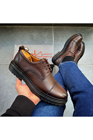 HAKİKİ DERİ LACİVERT GÜNLÜK ERKEK AYAKKABI